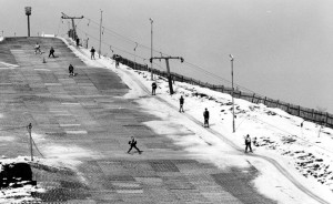 DAYS GONE BY: Proposals to build a real snow slope on the former Beckton Alps dry slope (pictured in 1991 after a snowfall) were shelved, but East London could still get an indoor snow centre if plans by Westfield go ahead.