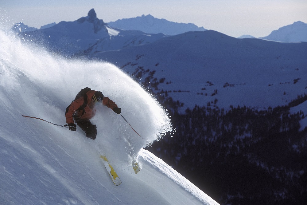 Back country skiing- Blackcomb Bowl- Blackcomb Mountain- Whistler BC Canada