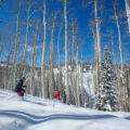 Skier and snowboarder