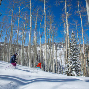 Maximise your time on the slopes with ski-in/ski-out accommodation Skier and snowboarder