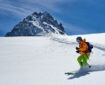 solo skiing