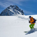 solo skiing